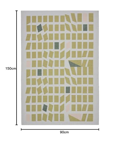 Image of Printed Rug Soft Floor Carpets with Anti Slip Backing for Living Room | Bedroom | Kids Room (Grey Green, 3x5 Feet)