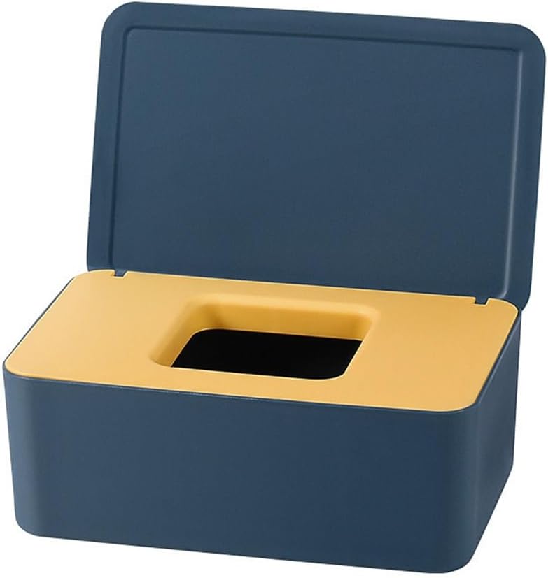 Household Tissue Box Living Room Wipes Sealed Extractor Mask Storage Desktop Paper with Lid(OneColor)