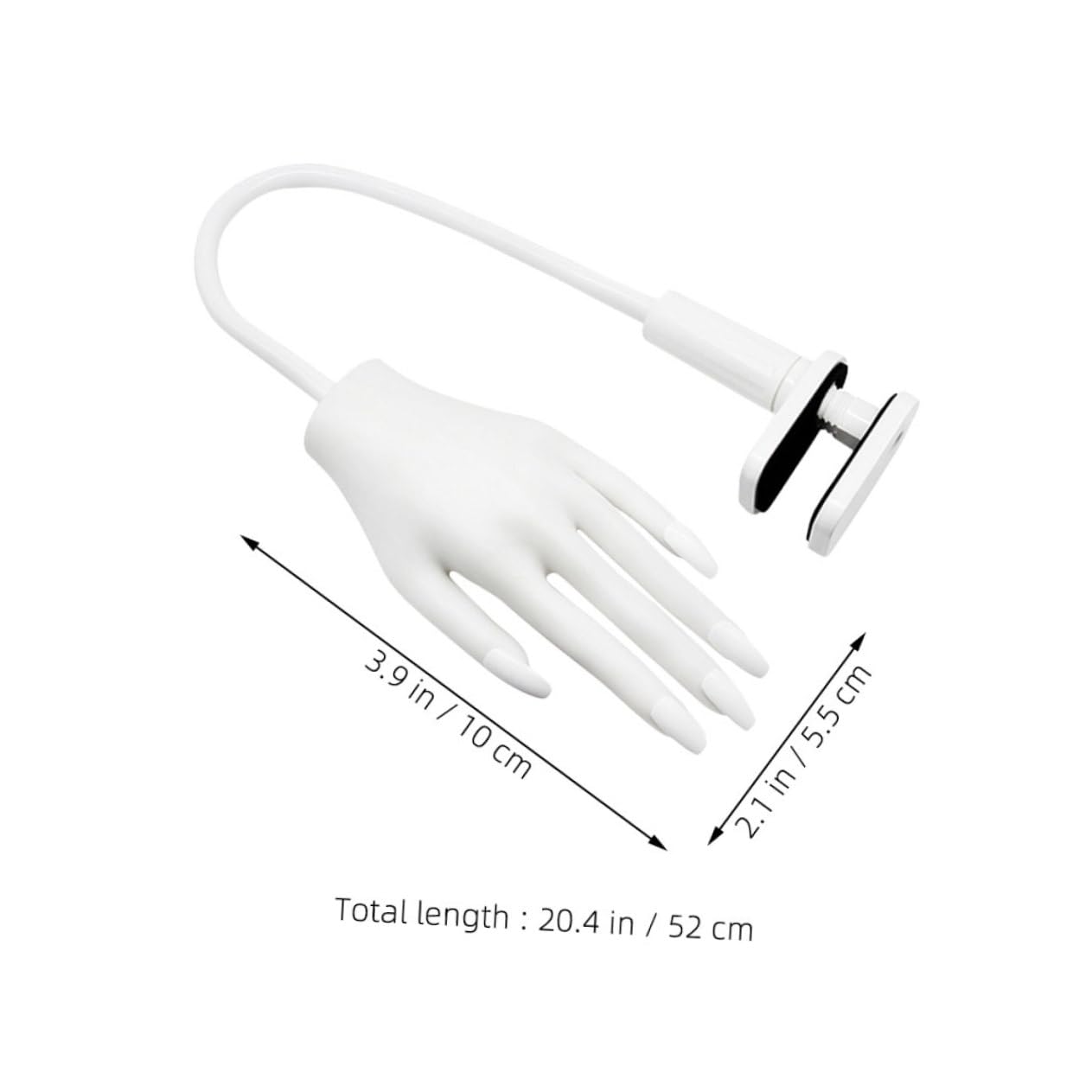 Practice Hand Nail Art Training Mannequin Flexible Fingernail Practice Hand Model for Nails Easy to Clean and Maintain and Professionals