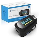 Origin Medical Fingertip Pulse Oximeter, Blood Oxygen Saturation and Heart Pulse Rate Monitor, Large OLED Display 24-Month Australian Warranty