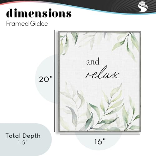 Verdure grise en giclée encadrée Stupell Industries pour une ambiance de salon apaisante