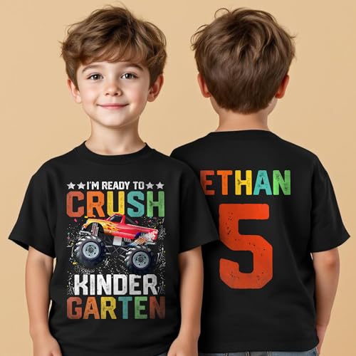 Personalized Im Ready to Crush Kindergartens Tshirt, Kindergarten Shirts for Boys, Back to School Shirt4