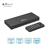 【HDMI 4X1 Quad Multi-Viewer Umschalter】Der HDMI Switch 4X1 Quad Multi-Viewer mit Seamless Switcher unterstützt vier HDMI-Eingangsquellen zur Darstellung auf einem Bildschirm mit fünf Multi-View-Modi. Es kann auch nahtlos die vier HDMI-Eingänge frei schalten.