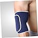 Yardwe 1Pair Knitted Thick Sponge Elbow Pads Compression Sleeve for Sports Protection and Pain Relief Flexible Elbow Support Brace for Basketball Volleyball Weightlifting Yoga Blue