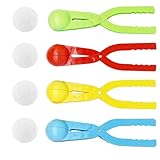 雪玉製造機 雪玉メーカー 雪遊び 雪玉づくり スノーボールメーカー 雪合戦 親子ゲーム 可愛い雪だま製造機 雪玉作り 雪だるま アヒル型 ハート型 アウトドア 冬 おもちゃ 雪遊び 砂遊び 4個セット 家族 友人 (タイプ-C-雪玉メーカー4点セット)