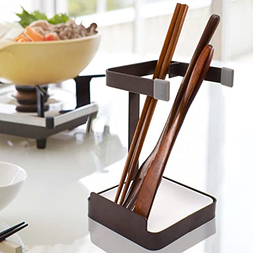 Vanra Pot Lid Holder Metal Kitchen Cookware Organizer Rack Tower Ladle And Lid Stand For Countertop (Deep Brown) #TOP3