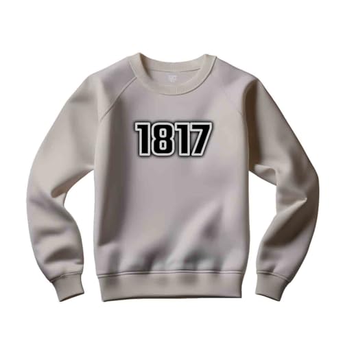 Sweatshirt mixte 1817 gris chiné - Sweat unisexe coupe classique confort