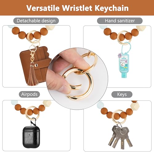 Image of Wristlet Wallet for Women with Keychain - RFID Card Holder Small Wallet Wristlet with Key Ring