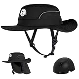 Tontron Waterports Hat with Hard Shell for Surfing, SUP,Kayaking and Watersports (US, Alpha, Medium, Black)