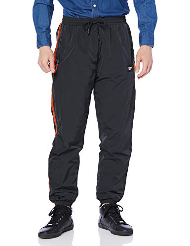 [Diesel] (ディーゼル) メンズ パンツ ナイロンパンツ A006640LAYV M ブラック×アイボリー E3976