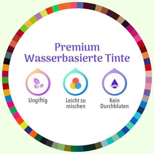 ZENO 72 Filzstifte Set-B mit Doppelseitiger Spitze und Etui – Stifte Set mit Feiner Spitze und Pinselspitze für Malbücher, Zeichnen, Mandalas und Lettering – Dual Brush Pen für Erwachsene