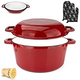 bräter emailliertes gusseisen 👩‍🍳 𝐆𝐫𝐞𝐧𝐳𝐞𝐧𝐥𝐨𝐬𝐞 𝐌ö𝐠𝐥𝐢𝐜𝐡𝐤𝐞𝐢𝐭𝐞𝐧: - Sie sehnen sich nach einem Topf, der Ihnen ein Leben lang treue Dienste als Bräter leistet? … der bei Bedarf als Gusseisen-Pfanne genutzt werden kann? …einen Gusstopf, der kompatibel ist zu nahezu 𝐚𝐥𝐥𝐞𝐧 𝐇𝐞𝐫𝐝𝐚𝐫𝐭𝐞𝐧 (Induktion, Ceran, Backofen, Grill, offenes Feuer)? -Dann haben Sie mit Gourmeto die perfekte Lösung gefunden!