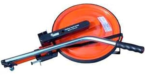 Foto von G.NESTLE Messrad Standardmodell Vollrad | Toleranz <0,05% | Qualitätszählwerk Made in Germany | 9999,99 m Messbereich | Ø 318,5 mm Vollrad, klappbare Führungsstange, Bremse & Abstellbügel