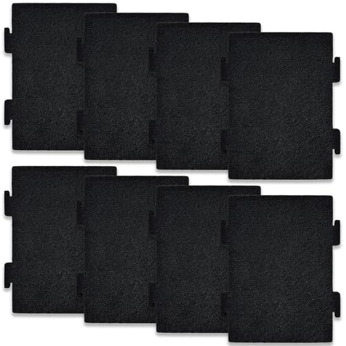 8 Pack Replacement Air Filters for Microwave Oven, Premium Activated Charcoal Air Filters Compatible with Whirlpool Over The Range Microwaves YKMLS311, YWML55011, WML75011