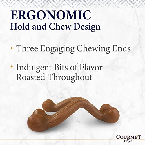 Image of Nylabone Strong Chew Gourmet Style Wishbone Dog Chew Toy, Bacon Flavor