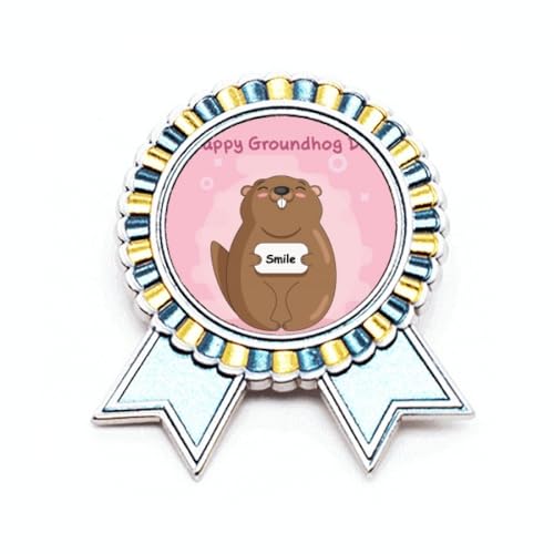 Médaille Winner Award Medal broche Happy Groundhog Day en métal taille M