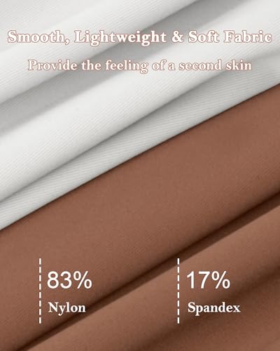 ASIMOON High Waisted Seamless Underwear for Women Soft Stretch No Show Panties Full Coverage Ladies Briefs Multi Pack4