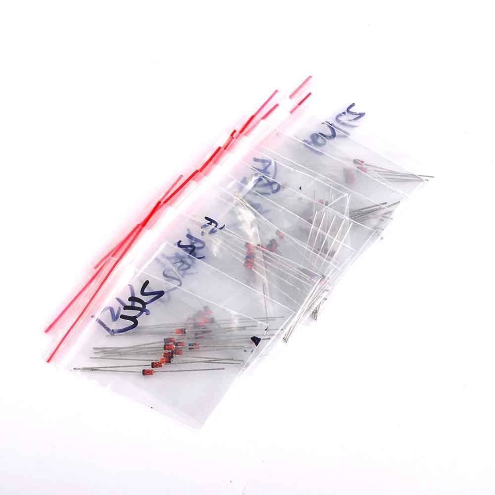 Diodo Zener 1W 14ValuesX10PCS = 140PCS Pacchetto di componenti elettronici Kit di diodi Zener Assortiti Resistenza di Ricambio