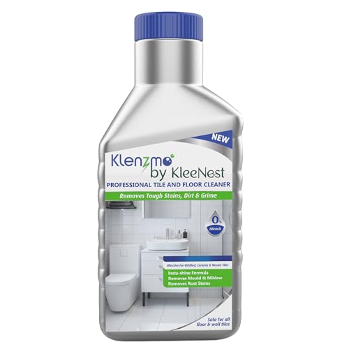 Image of Klenzmo by Kleenest Professional Tile & Floor Cleaner - 2 in 1 Formula | Removes Rust, Paint & Water Stains Effective on Mould & Mildew | Insta-Shine Safe for Vitrified, Ceramic & Mosaic Tiles | 850ml