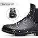 Geweo Gummistiefel Damen Halbhoch Chelsea Herren Wasserdicht Regenstiefel Frauen Atmungsaktiv Stiefel Gummi Kurzschaft Flach Dicke Sohle Arbeitsstiefel Schwarz Gr. 36