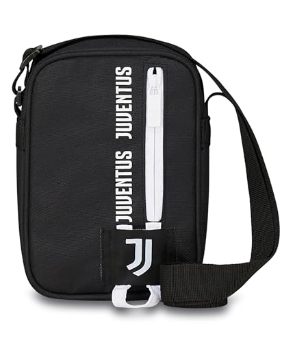 Bandolera juvenil SEVEN Juventus en blanco y negro con correa ajustable 3