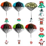 DOWNDRIFT Fallschirm Spielzeug Kinder 6 Stück Fallschirmspringer Spielzeug Outdoor Flugspielzeug Wurf Parachute Spiele Flugspielzeug Fallschirm Mitgebsel Kindergeburtstag Gastgeschenke