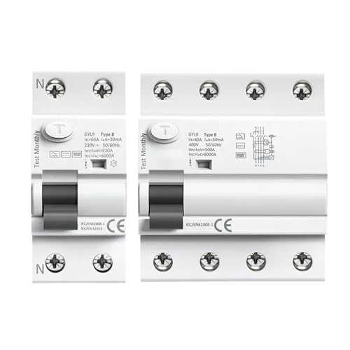 Disjoncteur différentiel Type B 4P 63A pour sécuriser votre borne de recharge