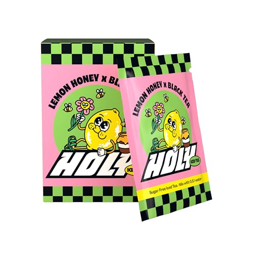 HOLY Iced Tea® 10er Probier-Box 'Lemon Honey x Black Tea' mit Zitronen Honig Geschmack Pulver | 10 Portionen mit Antioxidantien | Zuckerfreier Eistee | Vegan mit natürlichen Fruchtaromen