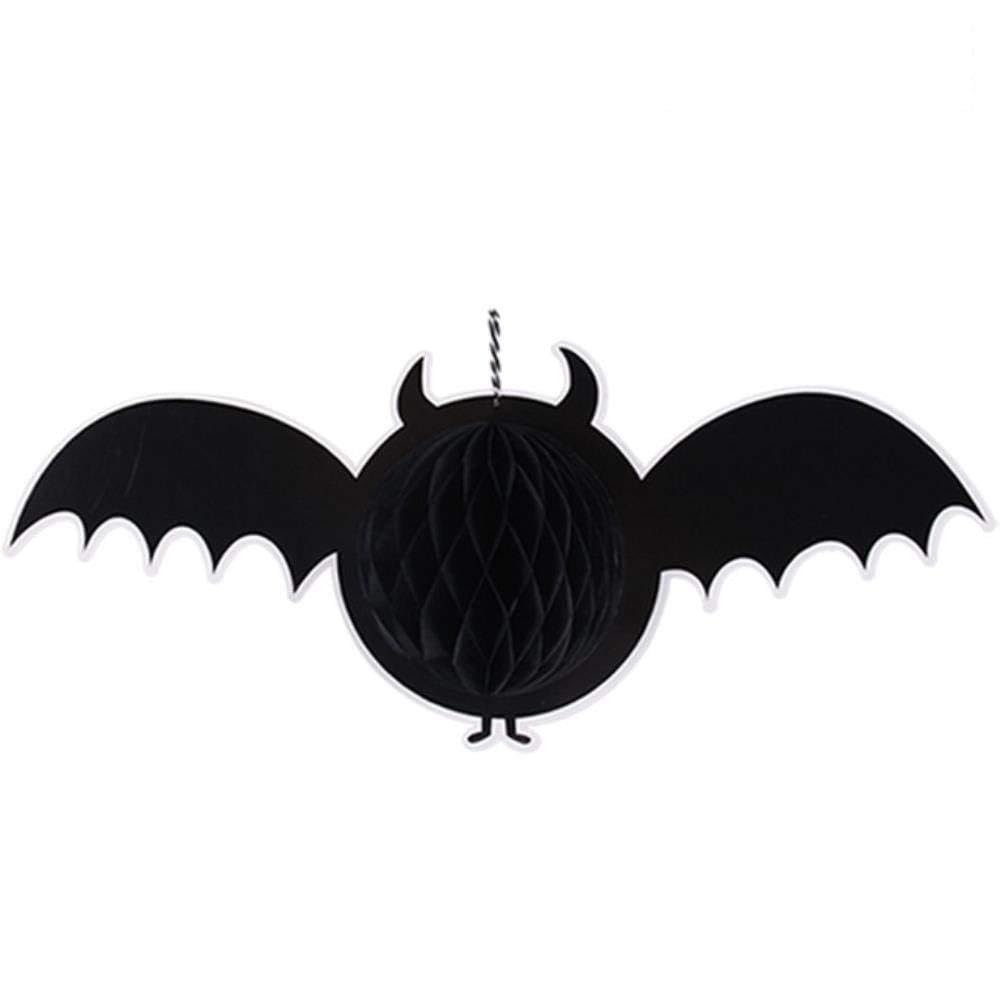 Msy Honeycomb Ball 6 Halloween Decoration Black Orange Paper Lantern Honeycomb Ball Pumpkin Decoration Party Halloween Bat Spider Halloween Favors,