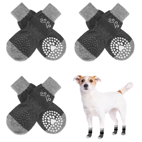 SCENEREAL Anti Slip Dog Socks for Hot/Cold Pavement to Prevent Li...