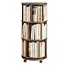 Produktbild OWOHYG 2-Tier, Freestanding Round Design, Coffee Table Style, Stimulates Reading & Creativity, Brown, 40 x 68 cm, Ideal Storage for Children's Room (Braun 40 * 98cm 3 Tier)