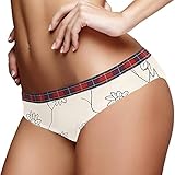 Señoras Ropa Interior Hipster Escritos Vector Stock Stretch S Soft Bragas Bikini Panty, multicolor, XL