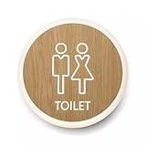 Letrero luminoso redondo de 8 pulgadas for baño, instalación montaje en pared, for letreros oficina o negocios(A)