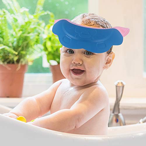HEALLILY Touca de Banho de Bebê Chapéu de Banho Ajustável Shampoo Proteção de Banho Touca de Banho C