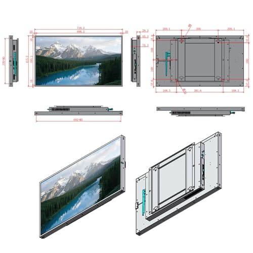 Image of 32inch Digital Signage Display, 1000nits High Brightness, LCD Monitor Slim Fit Frameless Advertising Display, Wall Mount Digital Display, CMS Remote Publishing, 7 /24 Timer Switch, Built-in Speaker