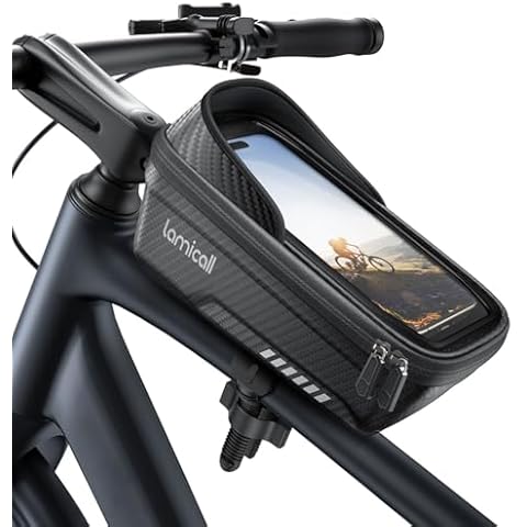 Lamicall Waterproof Bike Frame Bag with Sun Visor Cover