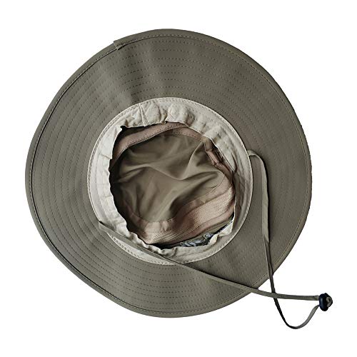 Eonpow Fishing Hats Windproof Upf50+ Uv Protection Bucket Beach Mesh Sun Hat 56-61Cm Khaki #TOP2