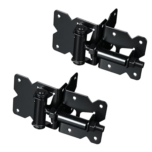 skysen Carbon Steel Vinyl Wood Fence Self Closing Gate Hinges Black(2063-cs-p) by SKYSEN - Used condition - US$18.59