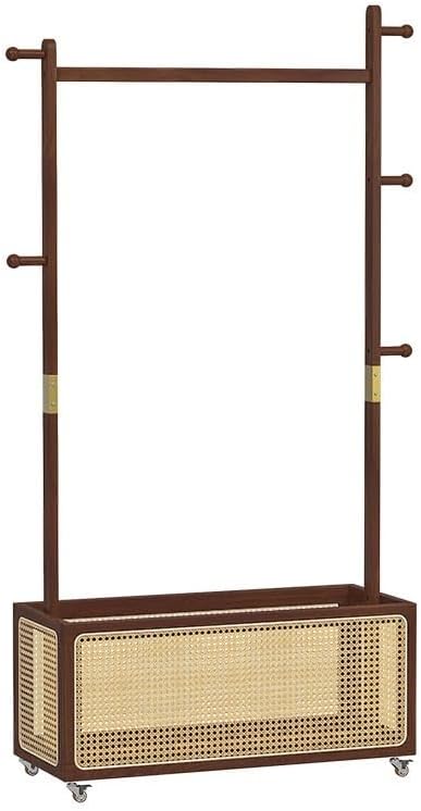 Standing Coat Hanger Open Style Wardrobe Bedroom Storage Rack Cloakroom Clothes Hanging Movable Shelf Multifunctional