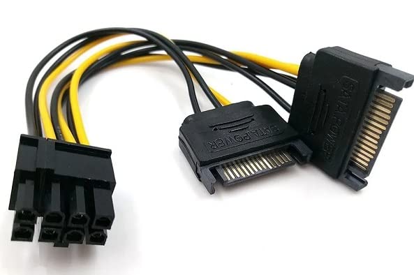 Mak World® 8-Pin to Dual 15 PCIe to 2 x SATA Power Cable for Graphic Card & Mining 8-Inch (B0BX7525HZ) Amazon Price History, Amazon Price Tracker