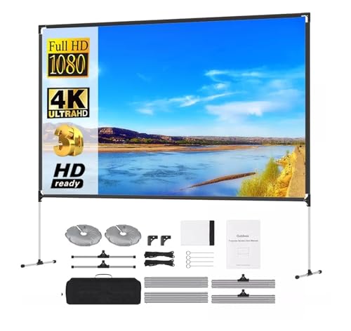 Pantalla portátil de proyección 100 pulgadas 16:9 con soporte
