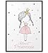 Produktbild Papierschmiede® Kinderposter in A4 (21x30 cm), Wanddeko für Kinderzimmer oder Spielecke, Geschenk für Mädchen, Wandbild Dekoration mit Sprüchen ohne Rahmen, Vollzeitprinzessin