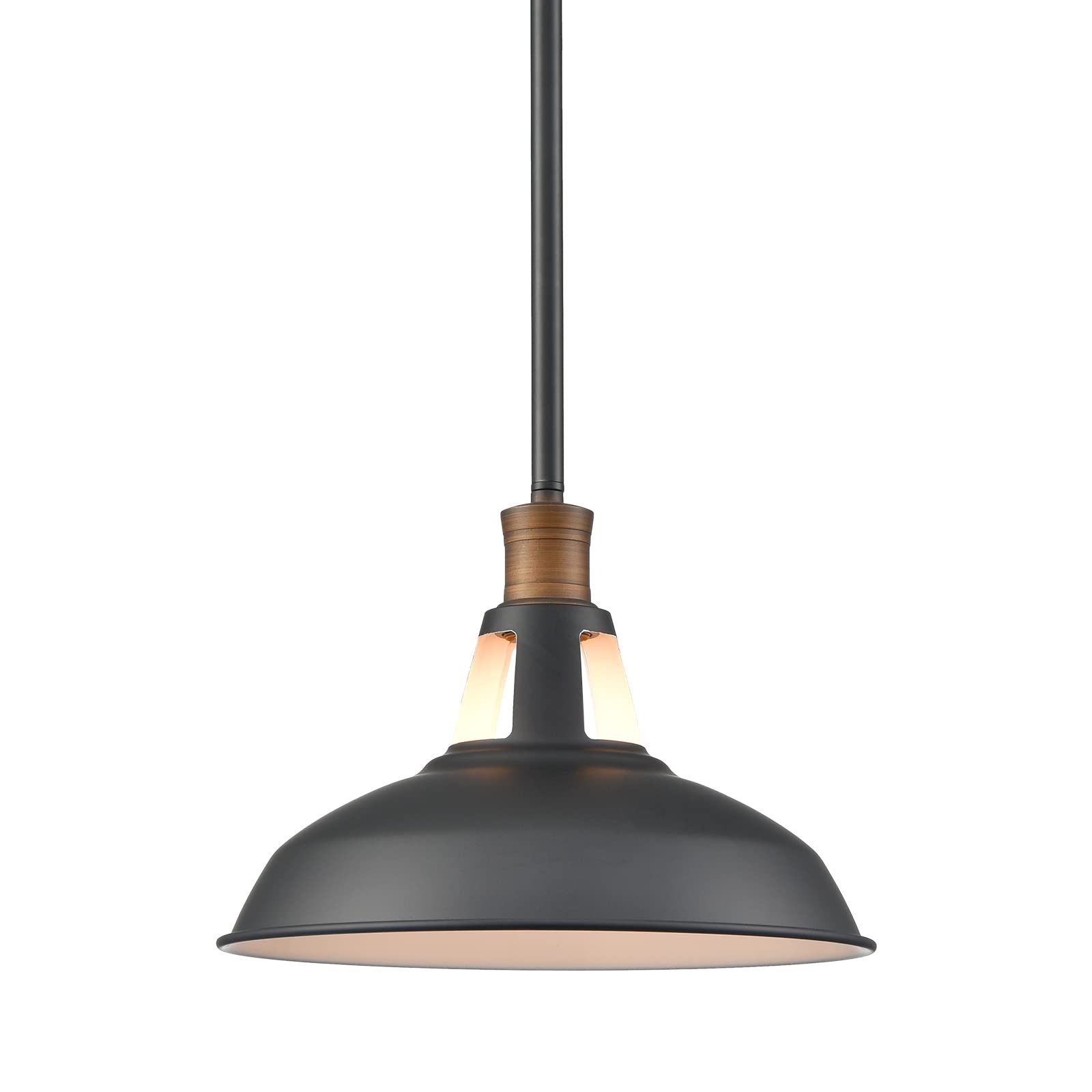 CLAXY Pendant Light Industrial Farmhouse Pendant Lighting Matte Black Loft  Barn Hanging Kitchen Pendant Light