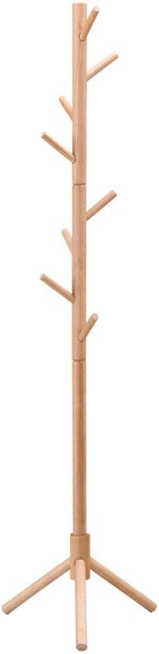 Solid Wood Coat Rack Simple Floor Hanger Bedroom Indoor Room Home Vertical Living Room Clothes Rack Coat Rack