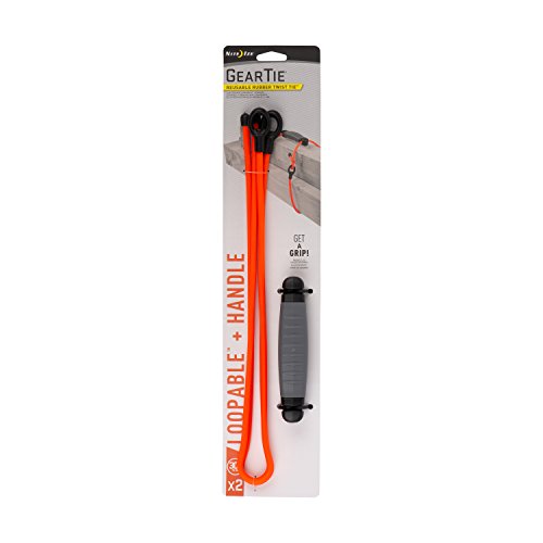 Cravate à boucle Nite Ize orange avec poignée torsadée de 76,2 cm