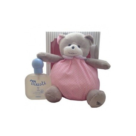 Mustela - Cofanetto Musti Eau de soin Mustela 100 ml + Orso Rosa - Profumo Senza Alcool Musti Baby