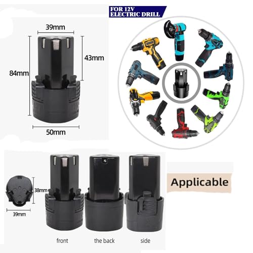 Image of MLD 12v Cordless Screwdriver and Drill Machine Battery | Replacement Drill Battery NCBA-401(Material -Plastic,12V)-1pcs