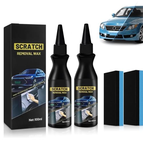 Schneller Kratzerentferner für Autos, 2Stück Autolack Reparatur Polieren Paste, Auto Kratzerentferner Paste combines Reparieren, Aufhellen und Schützen, Schnell & Effektiv Auto Politur Set
