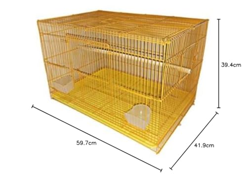 Image of G P S 2FT (24 Inch) Birds Cage Best for Love Bird Cages Parrot, Parakeet, Budgies, Cockatiel Cage Hammock Large Bird Cage with Swing Accessories (Size: 23.5 inch Long, 16.5 inch Wide and 16 inch Height)