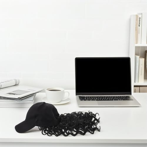 Casquette de baseball avec postiche bouclée intégrée afro Gatuida taille unique - 7